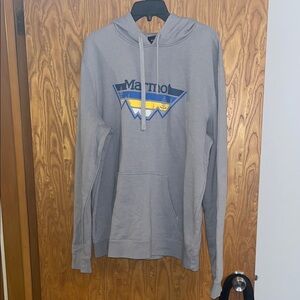Marmot Gray and Blue Hoodie for Men